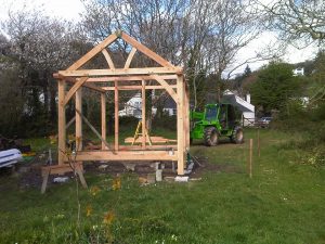 green oak timber frame carpenters bere alston devon