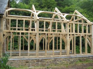 green oak timber frame devon
