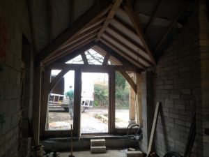 heavy structural green oak timber frames devon