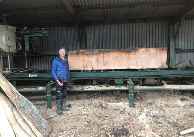 Nigel with his sawmill Bere Alston Tavistock Devon