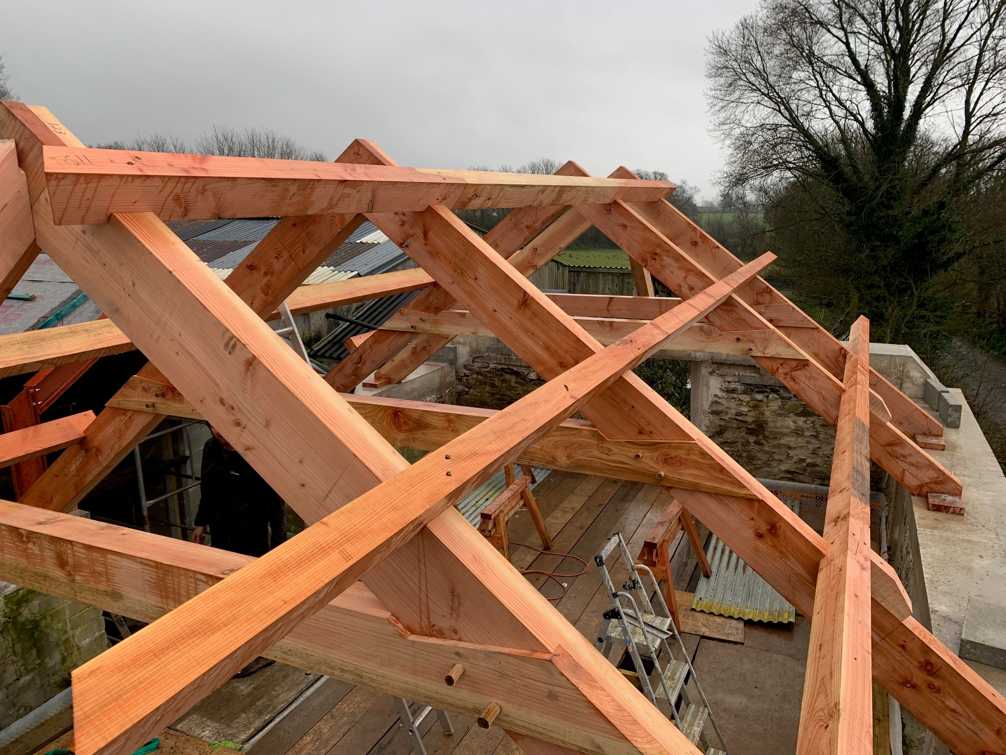 timber framed roof structure